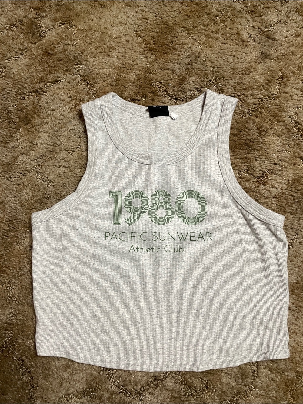Pacsun Los Angeles Gray Cropped Tank Size Medium